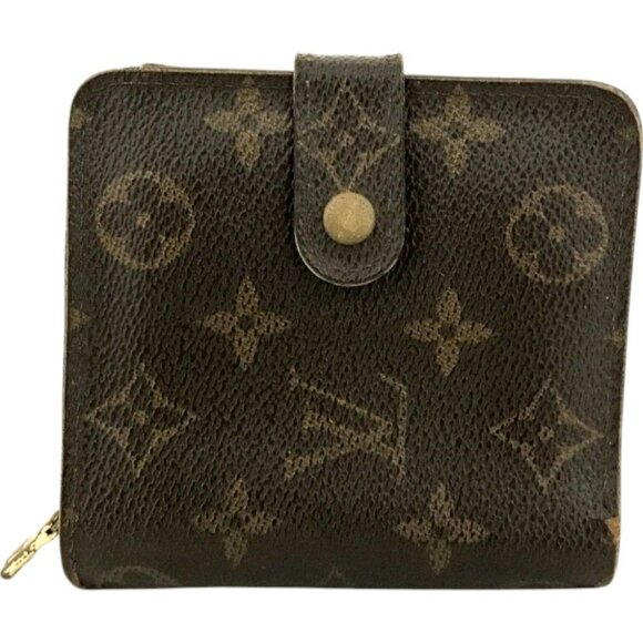 383155BW (L1) Louis Vuitton Wallet Compact Zip Brown Monogram - Picture 1 of 10